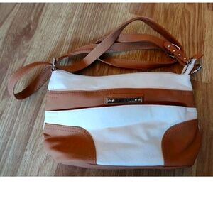 Two-Tone Leather Crossbody Bag